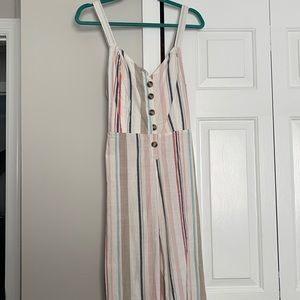 Cream and multicolored jumpsuit